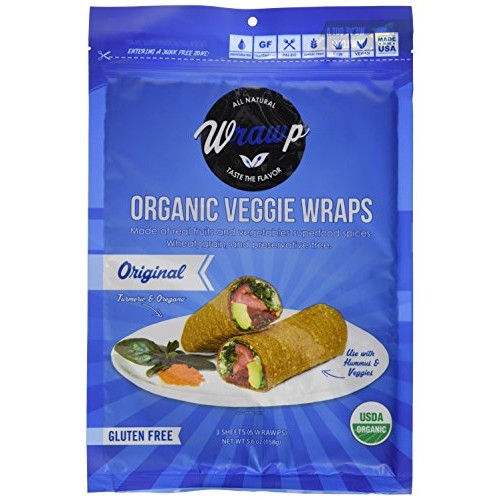 Wrawp Organic Veggie Flatbread, Original, 5.6 Ounce