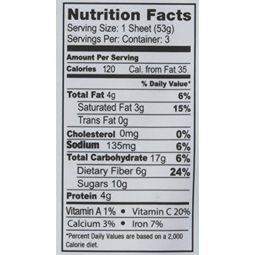 Wrawp Organic Veggie Flatbread, Spirulina, 5.6 Ounce