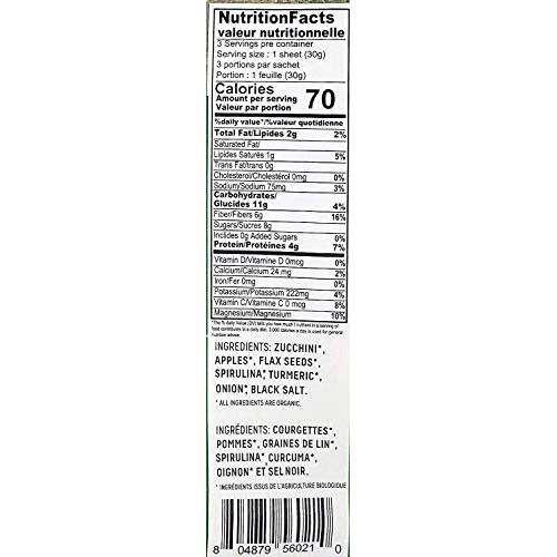 Wrawp Organic Veggie Wraps -Mini Raw Vegan Spirulina Flat Bread