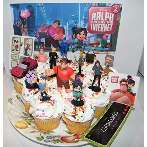Ralph Breaks The Internet Deluxe Cake Toppers Cupcake Decoration