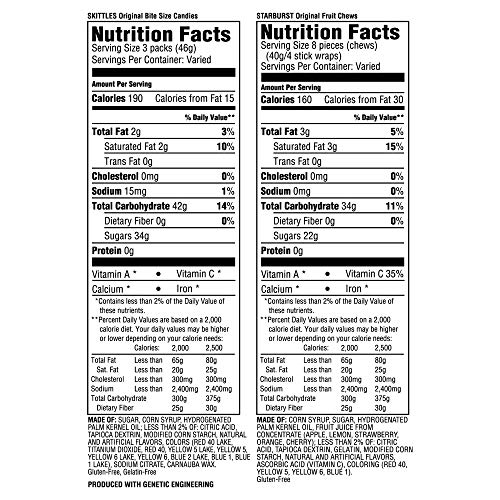 Skittles &Amp; Starburst Candy Fun Size Variety Mix 31.9-Ounce Bag