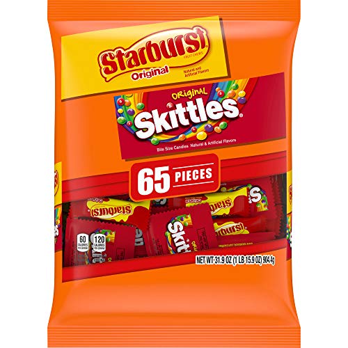 Skittles &Amp; Starburst Candy Fun Size Variety Mix 31.9-Ounce Bag