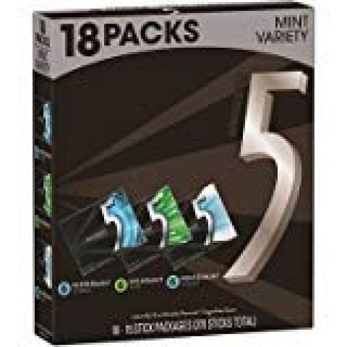 5 Gum Sugar-Free Gum Variety Box 18 Pk.