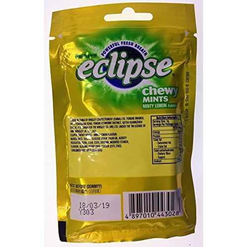 Pack of 6 Wrigleys Eclipse Chewy Mints Powerful Fresh Breath ...