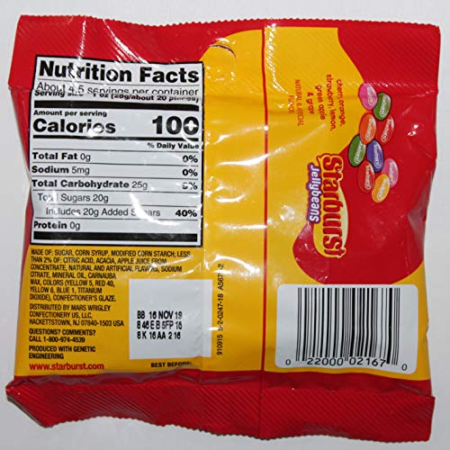 Starburst 1 Bag Jellybeans - Original Flavors - Cherry, Orange Starburst 1 Bag Jellybeans - Original Flavors - Cherry, Orange