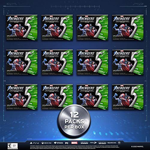 Wrigleys 5 Rain Spearmint Gum 12 Packs Of 15 Pieces