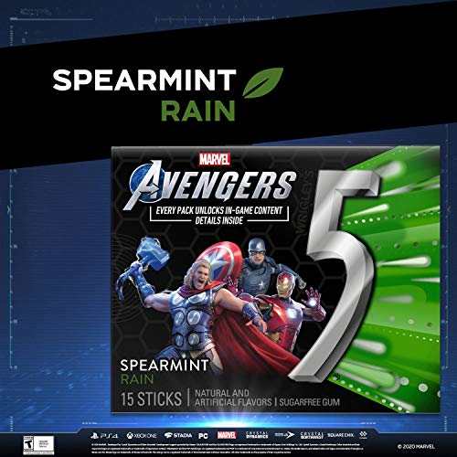 Wrigleys 5 Rain Spearmint Gum 12 Packs Of 15 Pieces