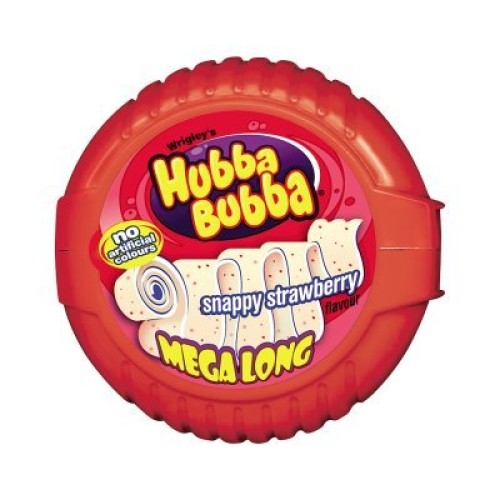 Wrigleys Hubba Bubba Snappy Strawberry Flavour Mega Long 56G X 6