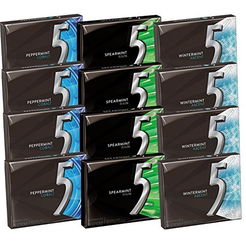 Wrigley 5 Sugar Free Chewing Gum 15 Sticks Pack Of 12 Variety