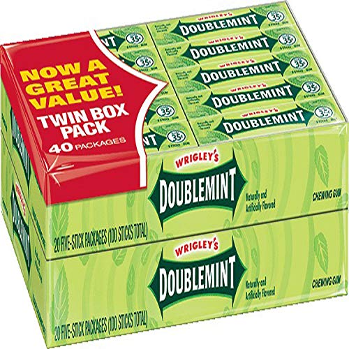 Wrigleys Doublemint Gum 4/20 Pack Boxes 5 Pieces Per Pack Total
