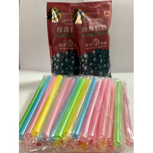 Boba Black Tapioca Pearl Bubble Tea, 2 Pack Each 8.8 Oz + 1 Pa