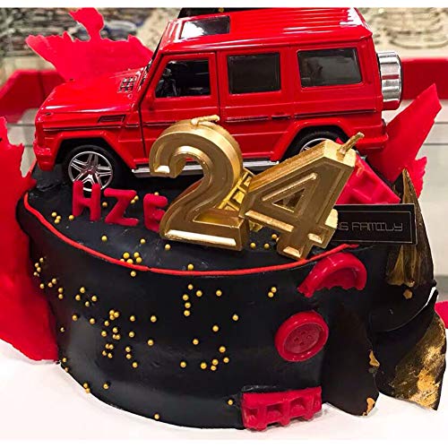 2.76 Large Extended Xxl Multi-Color Gold Glitter Happy Birthda