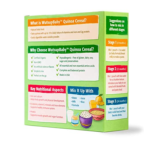 3Pk 8X Organic Quinoa Infant &Amp; Baby Cereal Travel Packs W/Natura