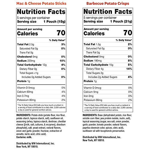 WW Best Sellers Crunchy Snack Variety Pack - Barbecue & Mac & Ch...