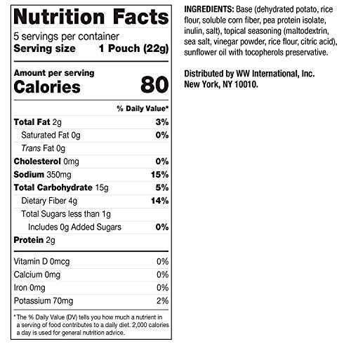 Ww Salt And Vinegar Potato Crisps - Gluten-Free, 2 Smartpoints -