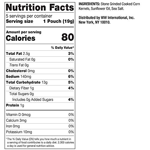 Ww Sea Salt Mini Tortilla Chips - 2 Smartpoints - 2 Boxes 10 Co