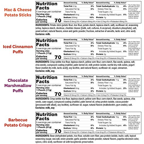 WW Sweet and Savory Crunchy Variety Pack, Barbecue, Mac & Cheese...