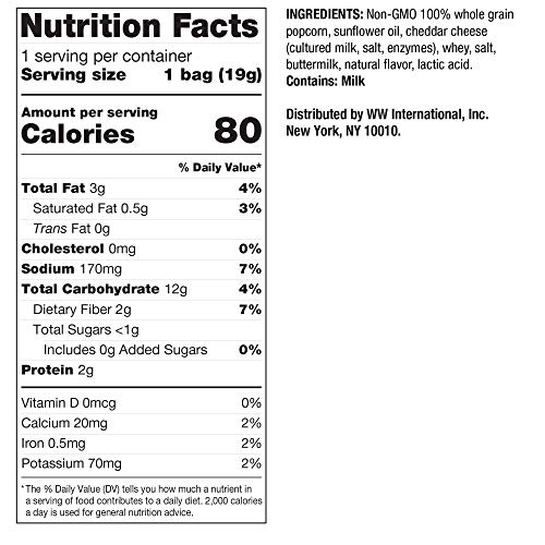 Ww White Cheddar Popcorn - Gluten-Free, 2 Smartpoints - 12 Bags