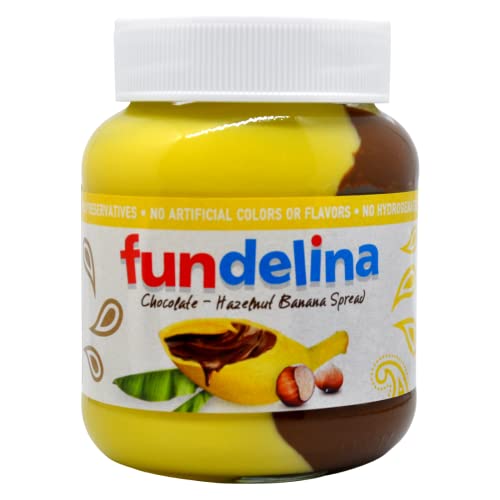 Two 13 oz Jars of Chocolate-Hazelnut & Banana Fundelina Spread w...