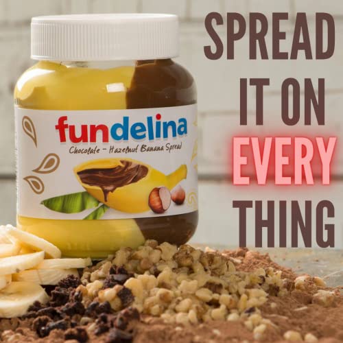 Two 13 oz Jars of Chocolate-Hazelnut & Banana Fundelina Spread w...