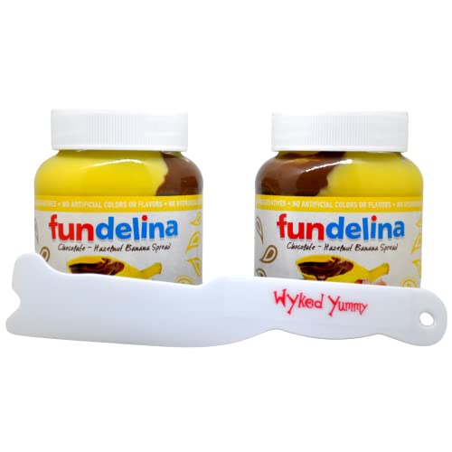 Two 13 oz Jars of Chocolate-Hazelnut & Banana Fundelina Spread w...