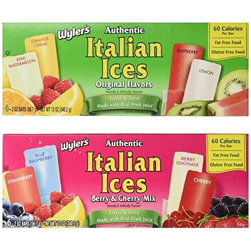 Wylers Authentic Italian Ices, 12 Oz Boxes 2 Pack -- 12 Bars