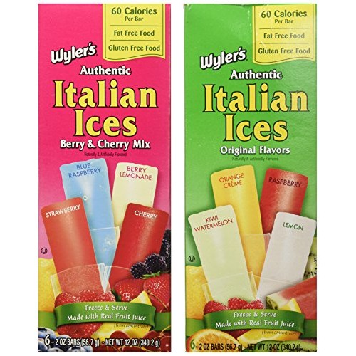 Wylers Authentic Italian Ices, 12 Oz Boxes 2 Pack -- 12 Bars