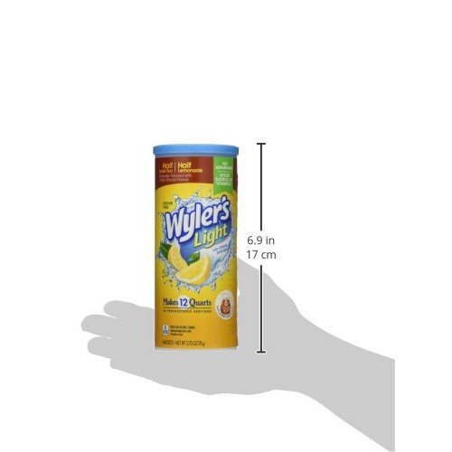 Wylers Light Canister Drink Mix - Half Iced Tea Half Lemonade W