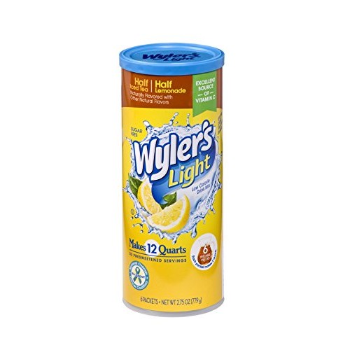Wylers Light Canister Drink Mix - Half Iced Tea Half Lemonade W