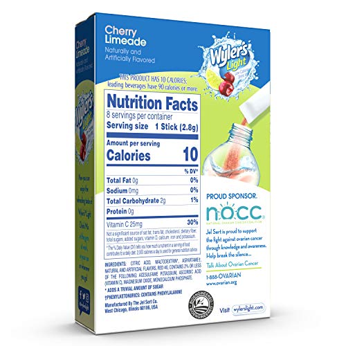 Wylers Light Cherry Limeade Singles To Go Drink Mix Cherry Lime...
