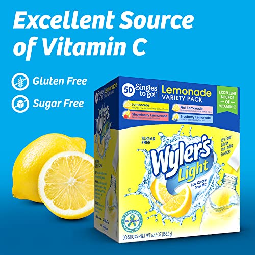 Wyler's Light Lemonade Variety Pack, 40 ct Singles to Go Powder ...
