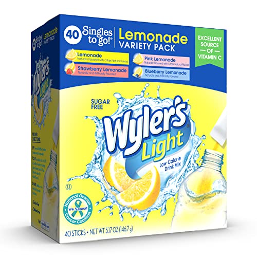 Wyler's Light Lemonade Variety Pack, 40 ct Singles to Go Powder ...
