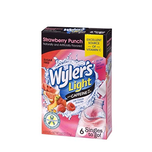 Wylers Light Singles To Go Caffeinated Drink Mix - Strawberry P