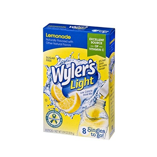 Wylers Light Singles To Go Powder Packets, Water Drink Mix, Lem