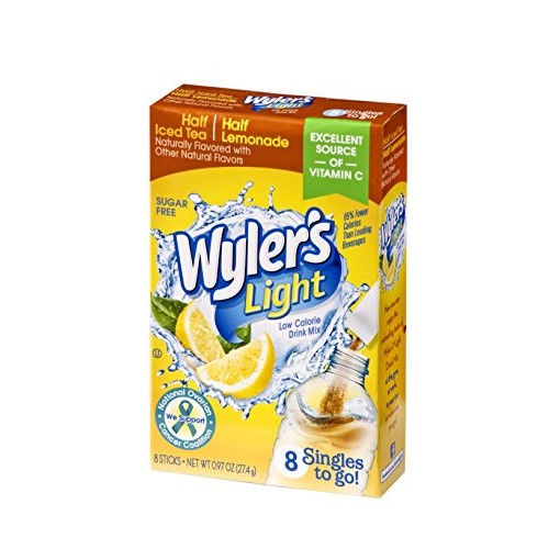 Wylers Light Singles To Go Powder Packets, Water Drink Mix, Hal