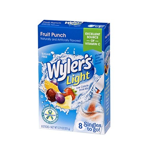 Wylers Light Singles To Go Powder Packets, Water Drink Mix, Fru