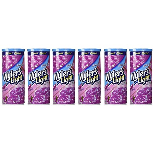 Wylers Light Soft Drink Mix, Grape, 1.16-Ounce Pack Of 6
