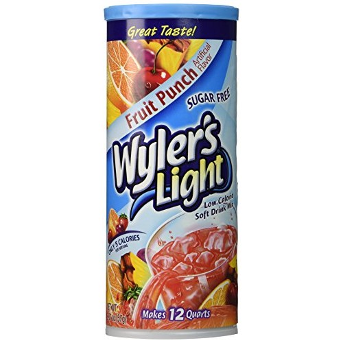 Wylers Light Soft Drink Mix, Fruit Punch, 2.01-Ounce Pack Of 6