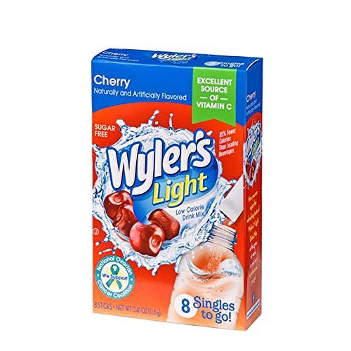 Wyler’S Light Singles-To-Go Sugar Free Drink Mix, Cherry, 8 Ct P
