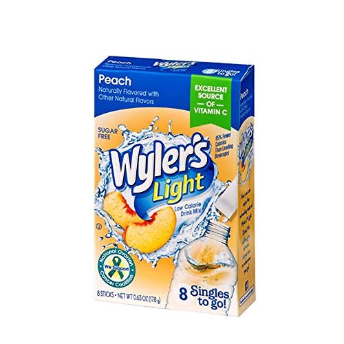 Wyler’S Light Singles-To-Go Sugar Free Drink Mix, Peach, 8 Ct Pe