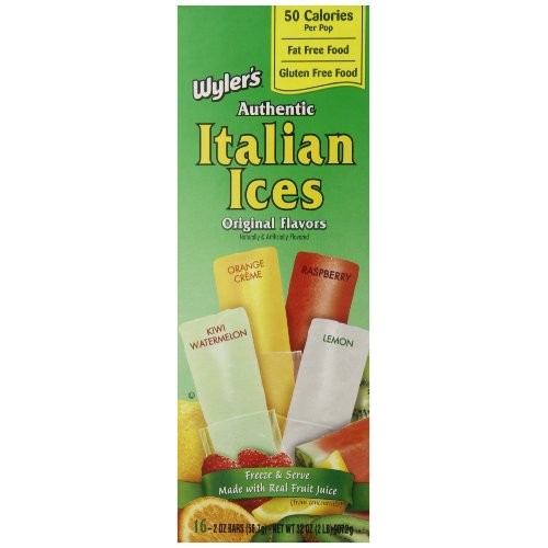 Wylers Authentic Italian Ice, 32 Ounce Pack Of 8
