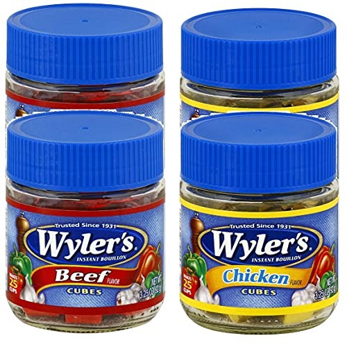 Wylers Beef &Amp; Chicken Bouillon Cubes | 3.25 Ounce | 4 Total Jar