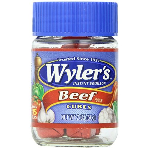 Wylers Instant Bouillon,Beef Cubes, 6 Six 2Oz Bottles