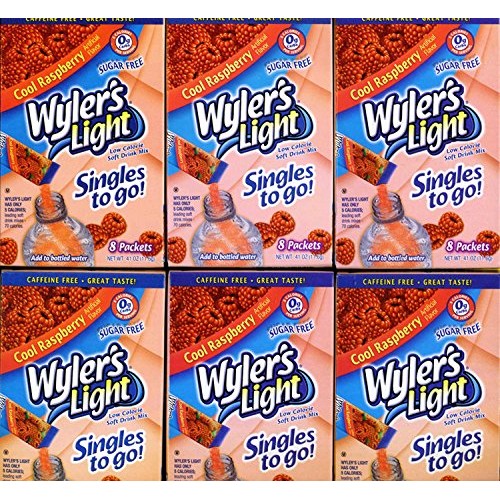 Wylers Light Cool Raspberry Drink Mix - 6 Boxes