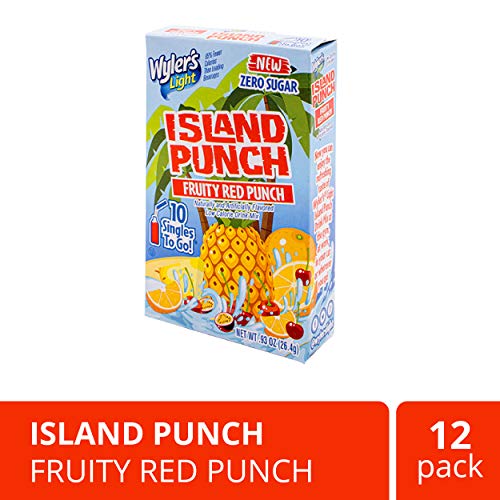 Wylers Light Island Punch, Fruity Red Punch, 10 Ct Pack - 12