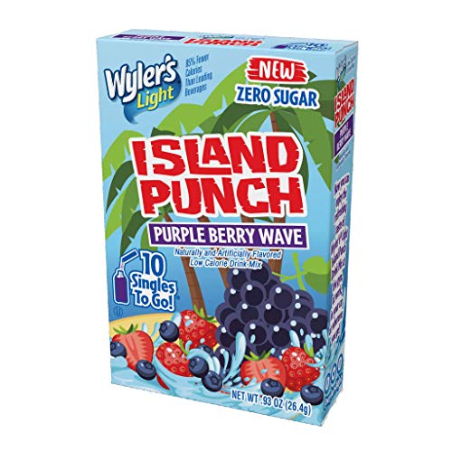 Wylers Light Island Punch Singles To Go,Purple Berry Wave 10 Ct