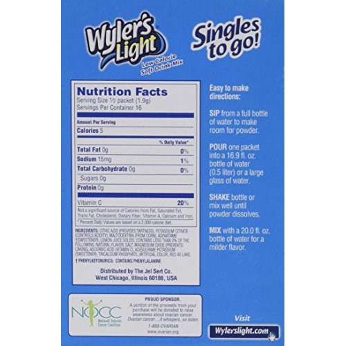 Wylers Light Pink Lemonade Singles To Go 10 Packets Each Box