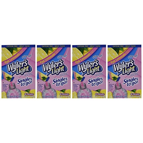 Wylers Light Pink Lemonade Singles To Go 10 Packets Each Box
