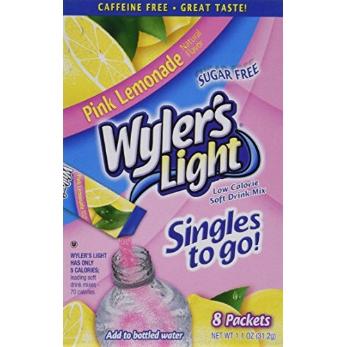 Wylers Light Pink Lemonade Singles To Go 10 Packets Each Box