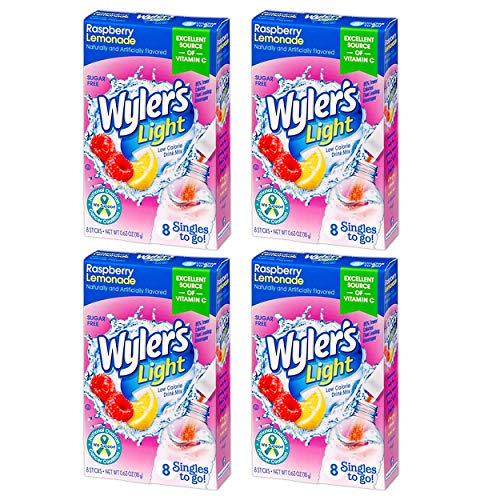 Wylers Light Raspberry-Lemonade Singles To Go, Sugar Free, 8 Pa